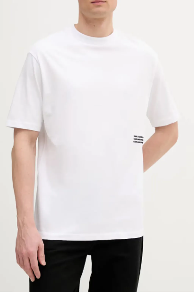 Karl Lagerfeld Round T-shirt Male WHITE