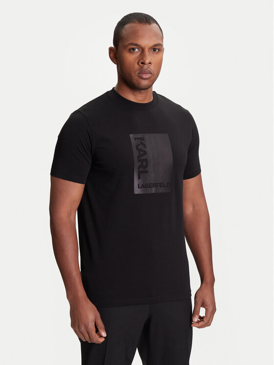 Karl Lagerfeld Round T-shirt Male BLACK