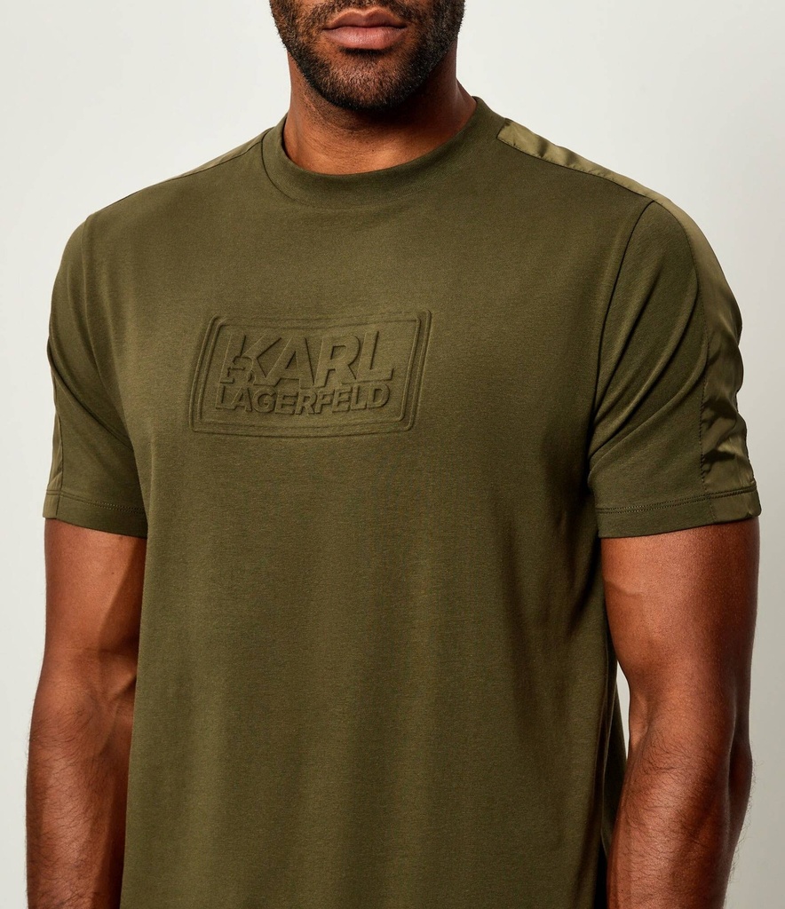 Karl Lagerfeld Round T-shirt Male OLIVE