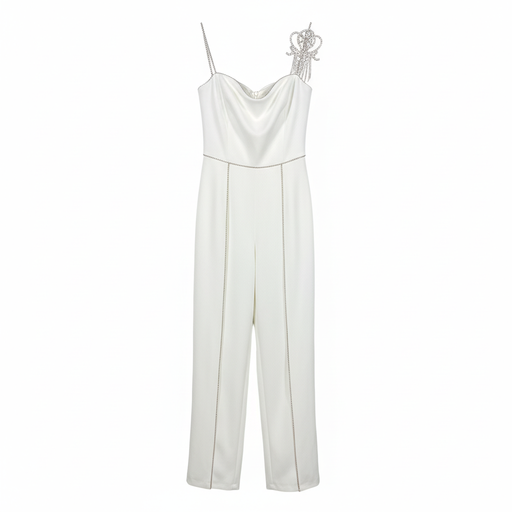 RENGIN Flowing Chiffon Jumpsuit Female
