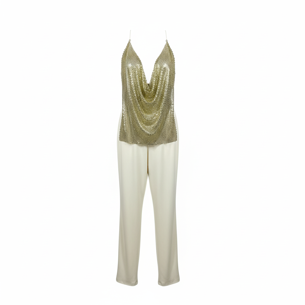 RENGIN Luxury  Jumpsuit Female