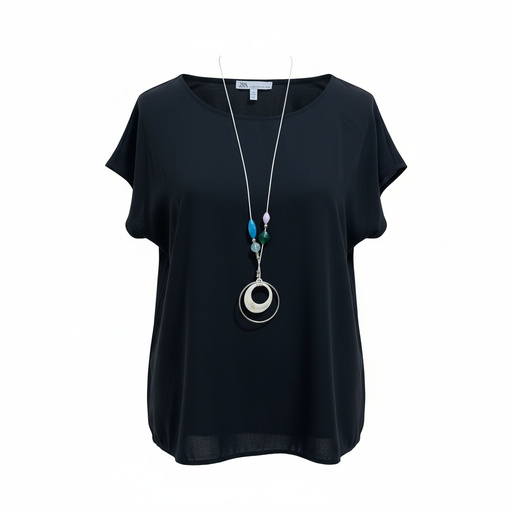 [B112ITU2958] ZEN ZEN Silk Top  Female 