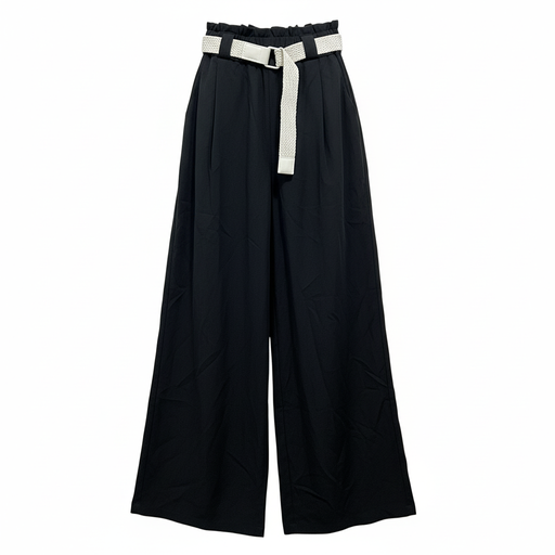 [B112ITU9227] ZEN ZEN Woven Belt Pant  Female 