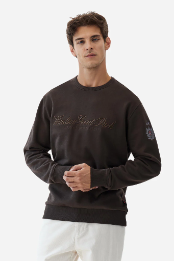La Martina Male Cotton Sweatshirt BROWN