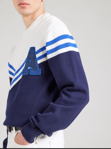 [LMWMS300] La Martina Male Knit Sweatshirt NAVY