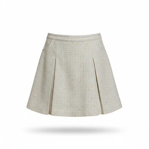 [W25WSK32-5277OW] ZED Pleated Skirt Female