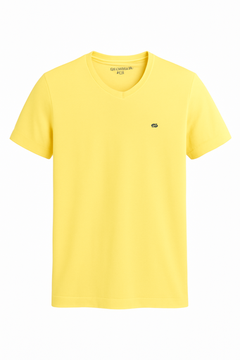 RECTANGLE JAUNE Round T-shirt  Male 
