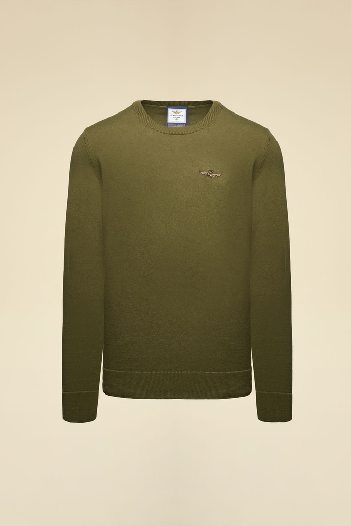 AERONAUTICA MILITARE Sweater Cotton Male DARK OLIVE