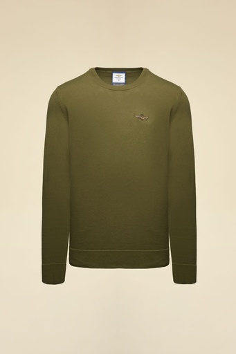 AERONAUTICA MILITARE Sweater Cotton Male DARK OLIVE