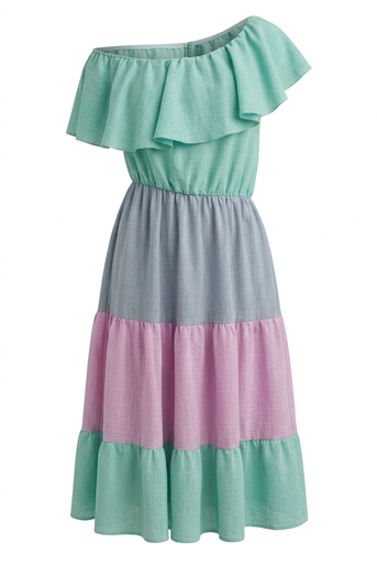 ZENE Linen Long Dress Female 