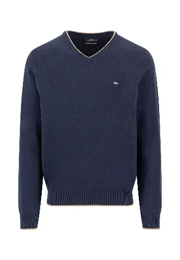 [1207-603]  FYNCH HATTON  Sweater Knit V-Neck Male