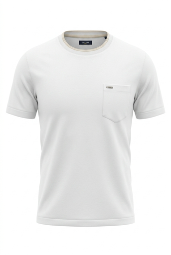 RECTANGLE JAUNE Round  T-shirt Male 