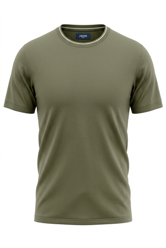 RECTANGLE JAUNE Round  T-shirt Male 