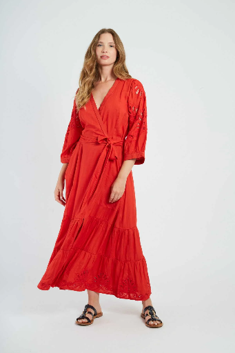 [P615082] RENE DERHY Green Dress Female 