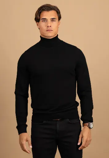  FYNCH HATTON  Sweater Knit Turtle Neck Male