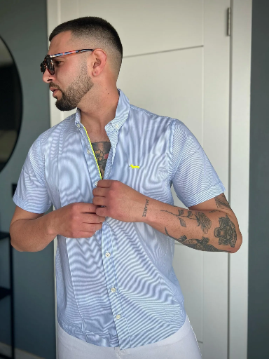 HARMONT & BLAINE Logo Embroidery Shirt Male