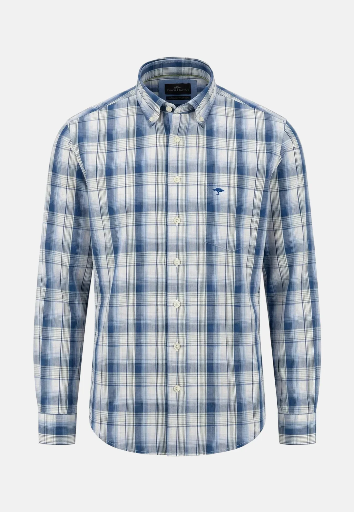 FYNCH HATTON Poplin Check  Shirt Male