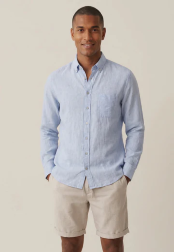 FYNCH HATTON Linen  Shirt Male