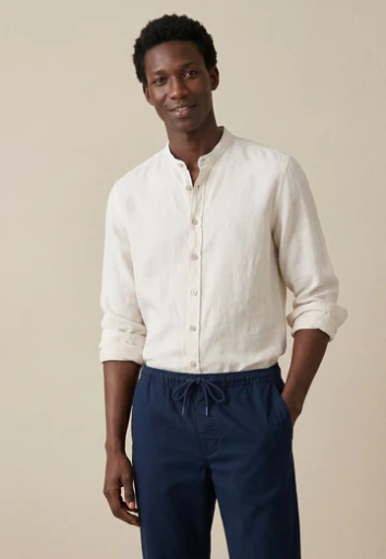 FYNCH HATTON Linen Shirt Male