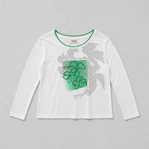 BARBRA Green NeckT-shirt Female