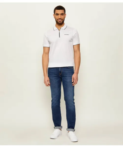 KARL LAGERFELD Zip-Polo T-Shirt Male 