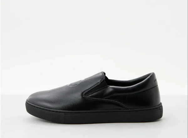 Trussardi leather slip on sneakers