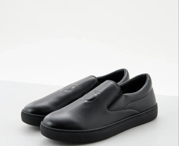 Trussardi leather slip on sneakers - Image 2