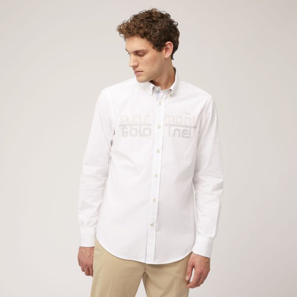 Harmont&Blaine Cotton Shirt with 3D Logo Effect