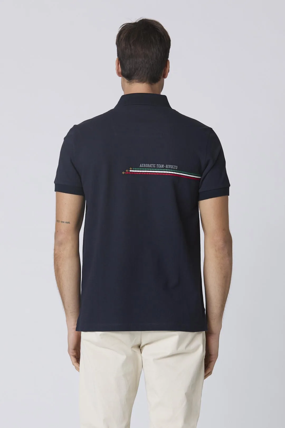 Aeronautica Militare Frecce Tricolori polo with trails Opera Fashion Store
