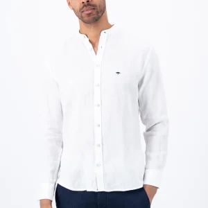 Fynch-Hatton PREMIUM LINEN SHIRT WITH STAND -UP COLLAR