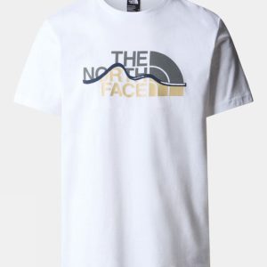 The North Face Mountain Line Men Lifestyle T-Shirt White/Yellow