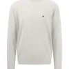 Fynch-Hatton Comfortable long -arm sweater made of cotton with a circular neckline