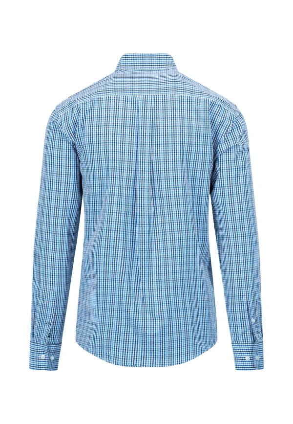 Fynch-Hatton Leger long -sleeved shirt with a fine check pattern - Image 2