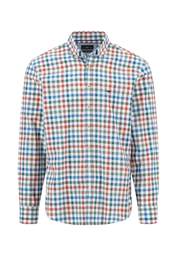 Fynch-Hatton Colorful shirt made of 100% cotton with button-down collar