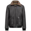 Fynch-Hatton Dark Brown Aviator Blouson Jacket