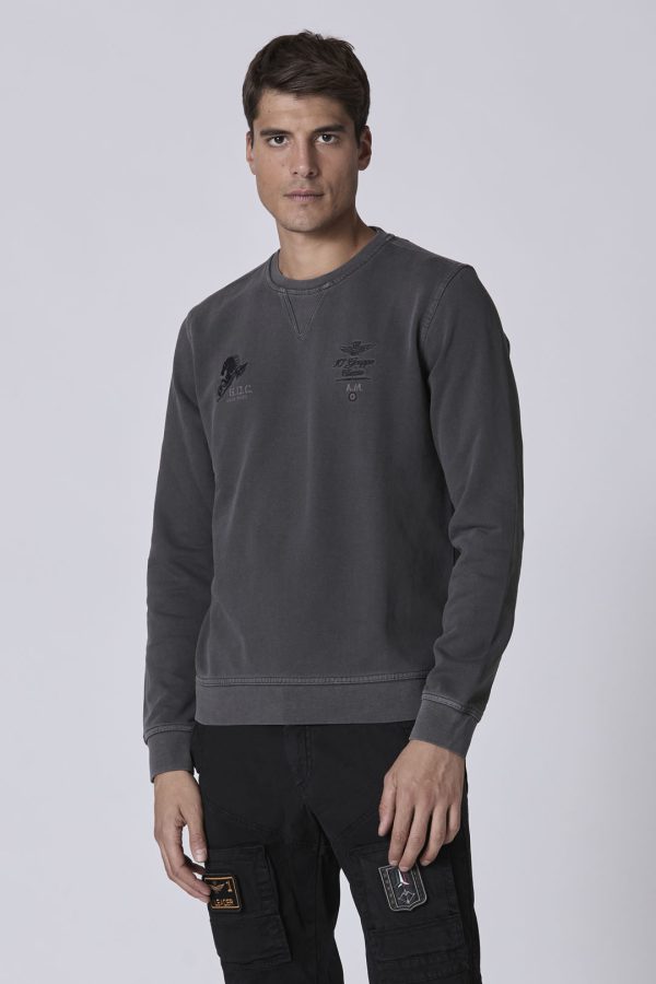 Aeronautica Militare Vintage effect crewneck sweatshirt