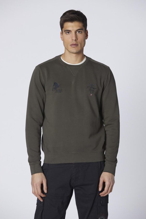 Aeronautica Militare Vintage effect crewneck sweatshirt
