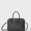 Gaëlle Paris Maxi Shoulder Strap In Saffiano Faux Leather Black