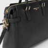 Gaëlle Paris Maxi Shoulder Strap In Saffiano Faux Leather Black - Image 3