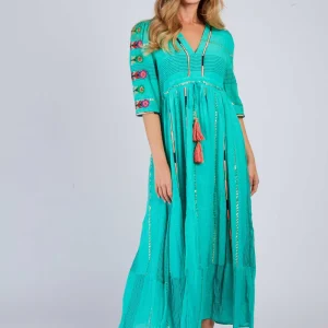 René-Derhy CAMILLE embroidered long dress