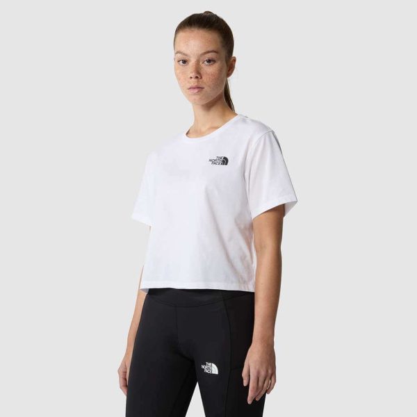 The North Face Simple Dome Cropped T-Shirt Women’s – White - Image 2