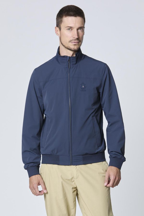 Aeronautica Militare Sailor jacket with gabardine technique Blue Navy