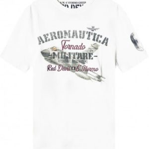 Aeronautica Militare Tornado flocked print T-shirt