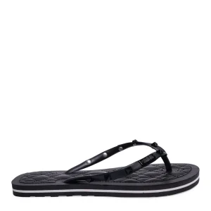 Santa Lolla Black Rubber Flip Flop