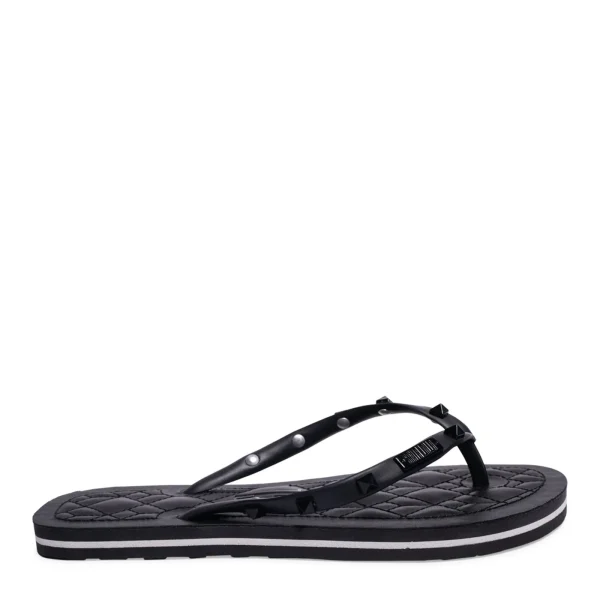Santa Lolla Black Rubber Flip Flop