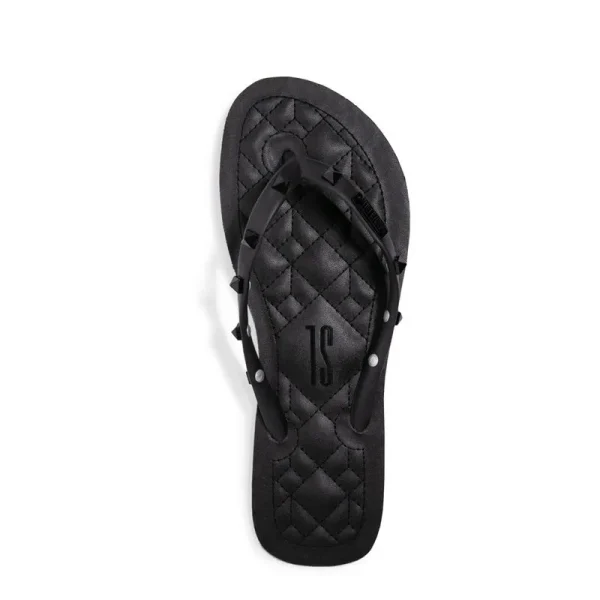 Santa Lolla Black Rubber Flip Flop - Image 3
