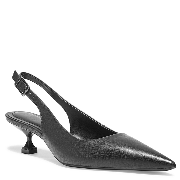 Santa Lolla Slingback Pumps in Soft Black Pelica Leather - Image 2
