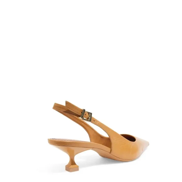 Santa Lolla Slingback Pumps in Soft Caramel Pelica Leather - Image 3