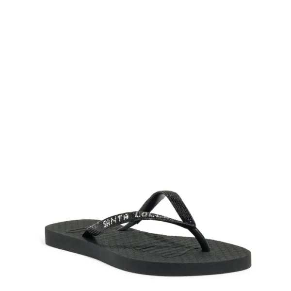 Santa Lolla Black Rubber Flip Flop - Image 2
