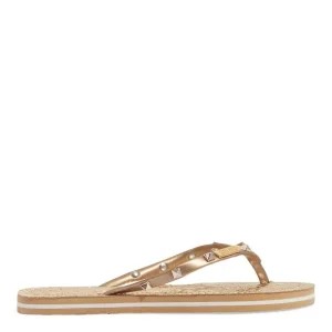 Santa Lolla Gold Rubber Flip Flop
